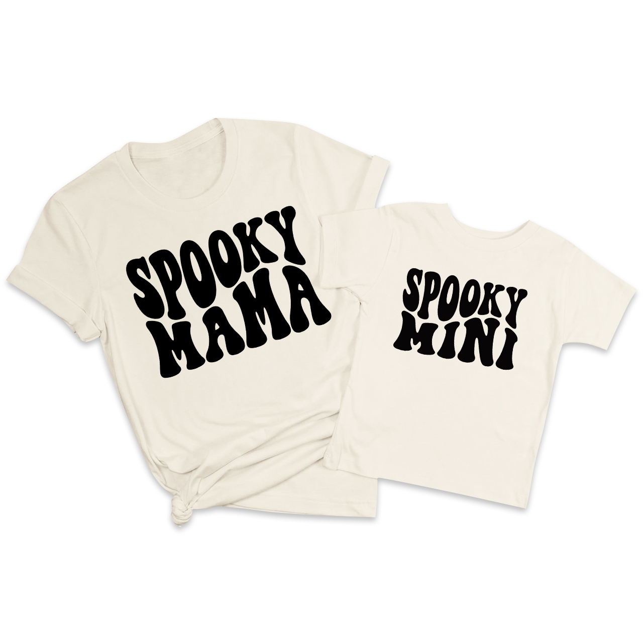 Halloween Spooky Mama Spooky Mini  Mom&Me Matching Shirt