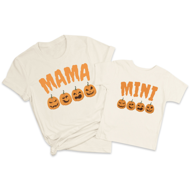 Halloween Mama Mini Grimace Pumpkin Mom&Me Matching Shirt