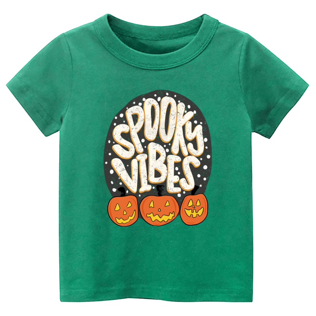 Spooky Vibes Toddler Retro Halloween Shirt
