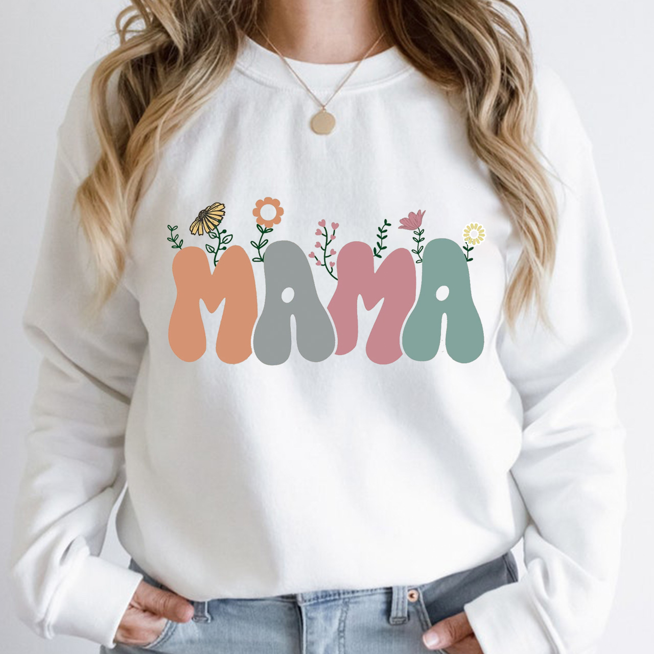 Cute Gift Florals For Mama Sweatshirt