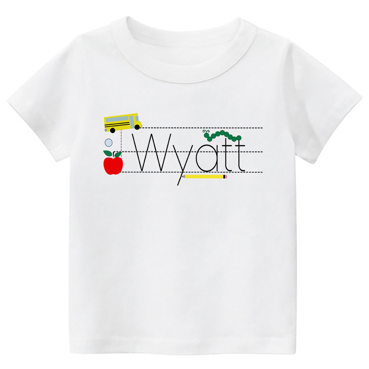 Personalized Monogrammed Line Spectrum Back to School Shirt