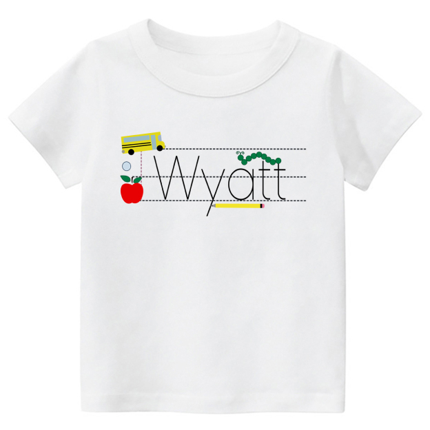 Personalized Monogrammed Line Spectrum Back to School Shirt