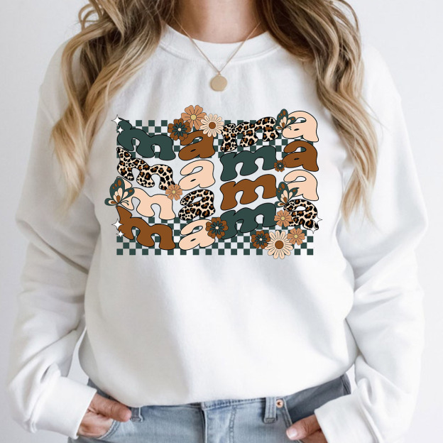 Wave Mama Retro Flower Sweatshirt