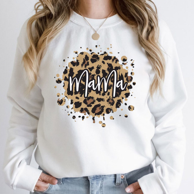Circle Splash Leopard Mama Sweatshirt