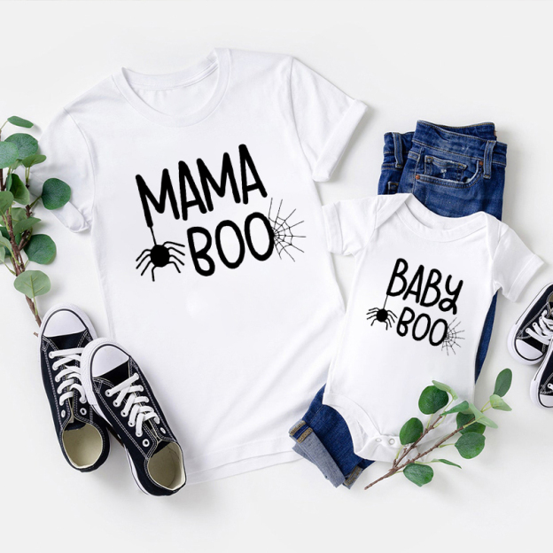 Halloween Family Spider Web Boo Matching T-Shirts