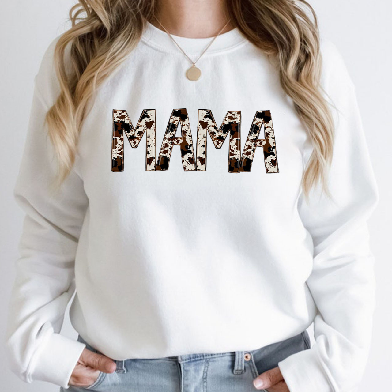 Buffalo Plaid Western Mama Sweatshirt