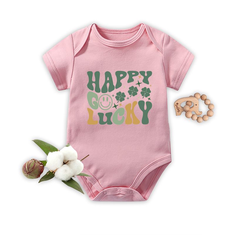 Happy Go Lucky Retro Bodysuit For Baby