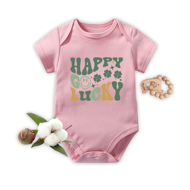 Happy Go Lucky Retro Bodysuit For Baby