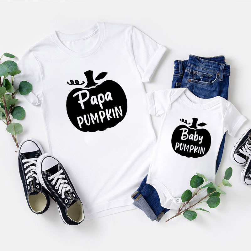 Halloween Family Personalize Pumpkin Family Matching T-Shirts