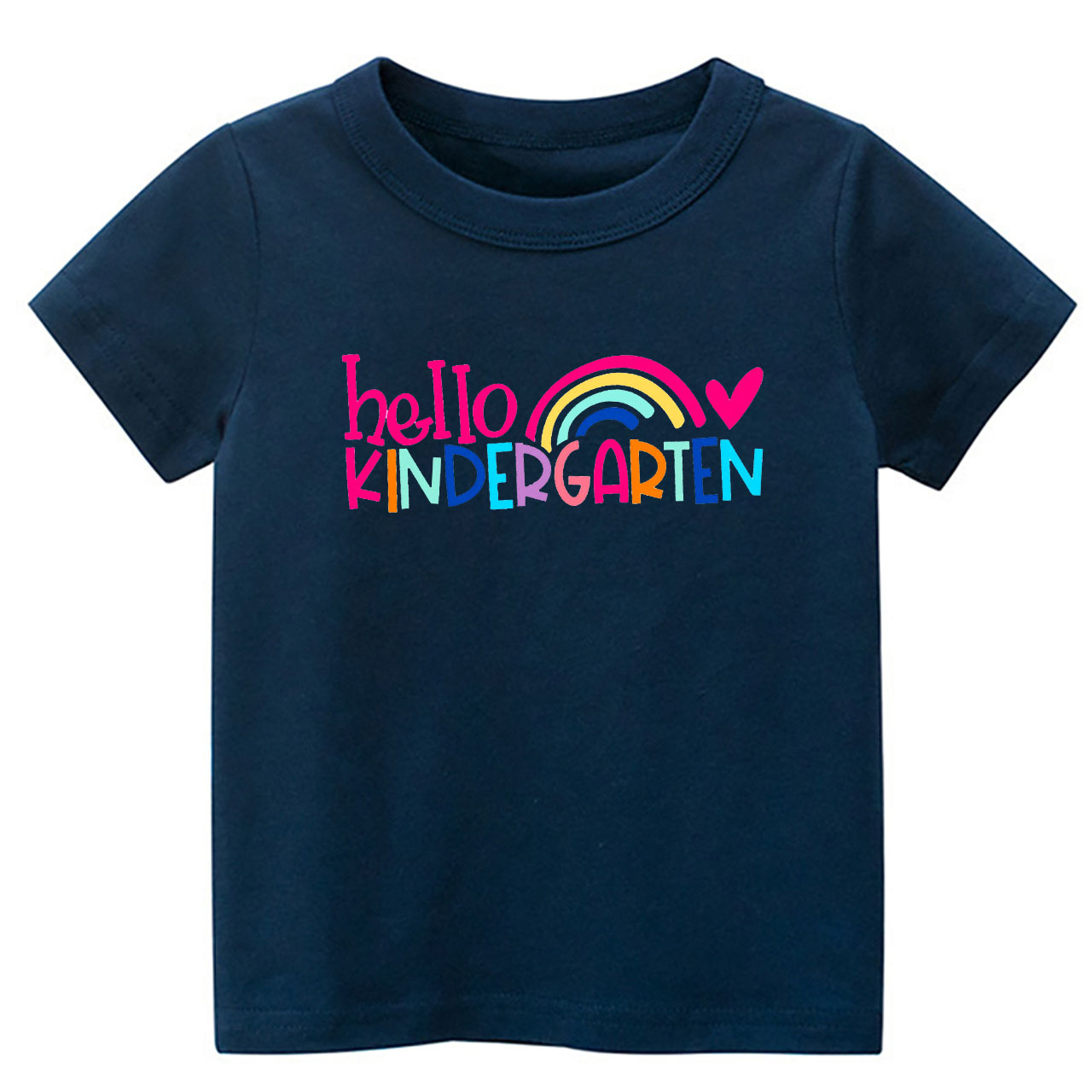 Hello Kindergarten Colorful Rainbow Shirt