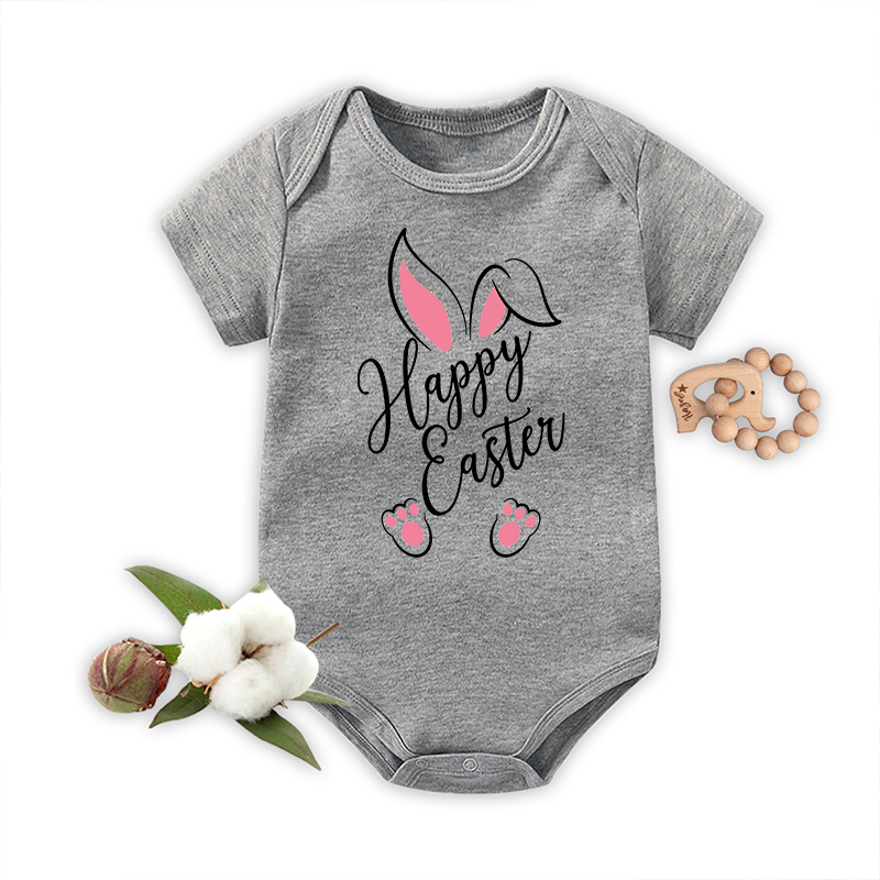 Happy Easter Pink&Blue Bodysuit For Baby