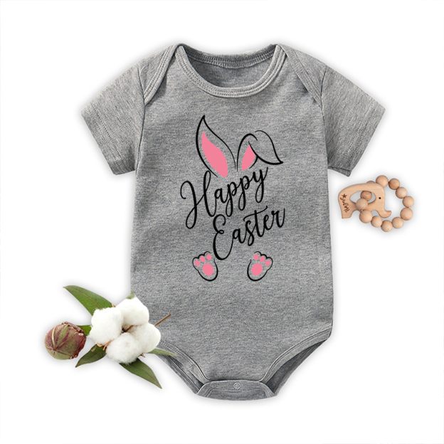 Happy Easter Pink&Blue Bodysuit For Baby