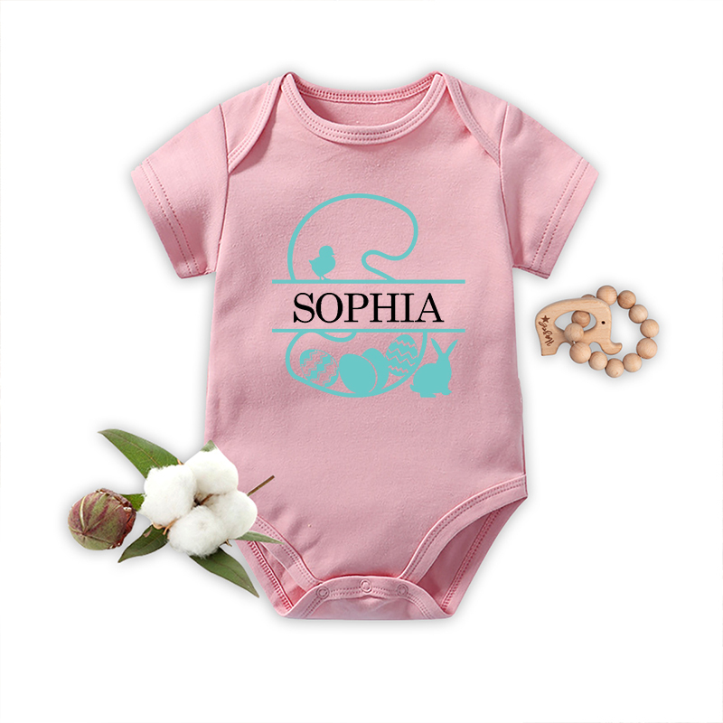 Personalized Initials Easter Bodysuit For Baby