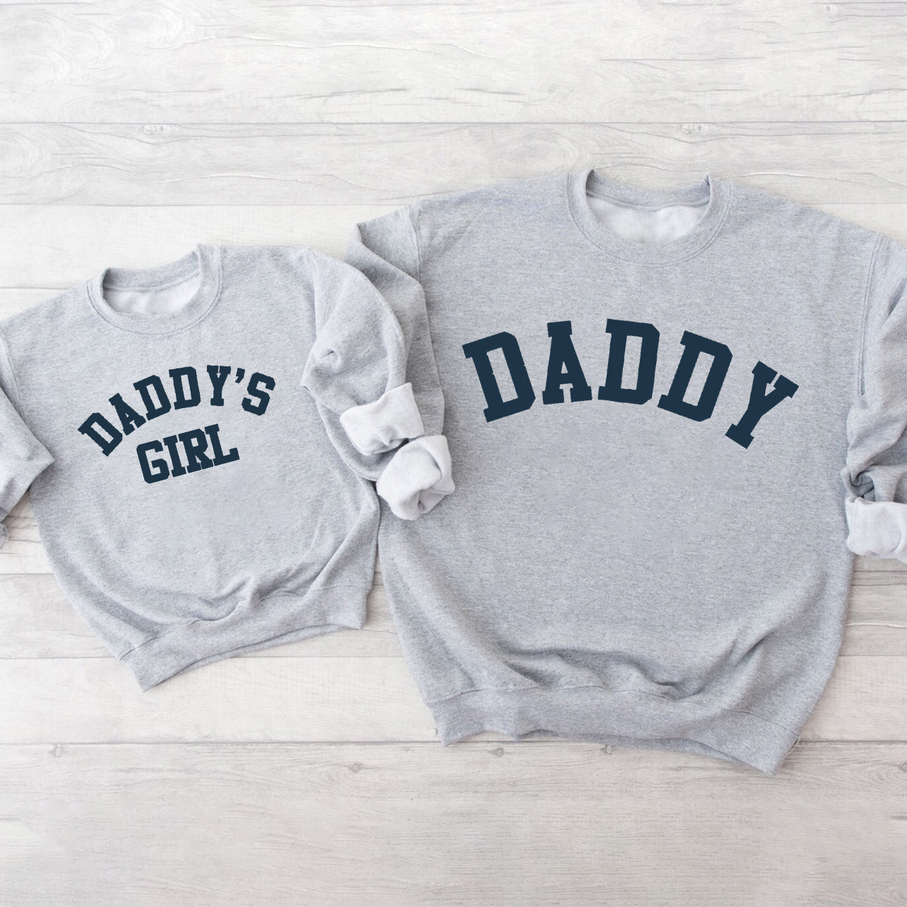 Daddy & Daddy's Girl College Matching Sweatshirts