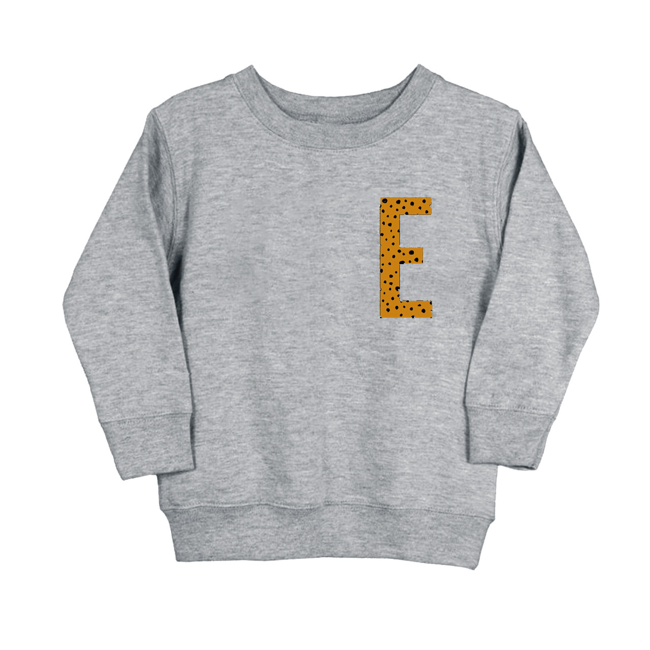 Personalized SPOTTY LEOPARD Initial Sweatshirt For Kids