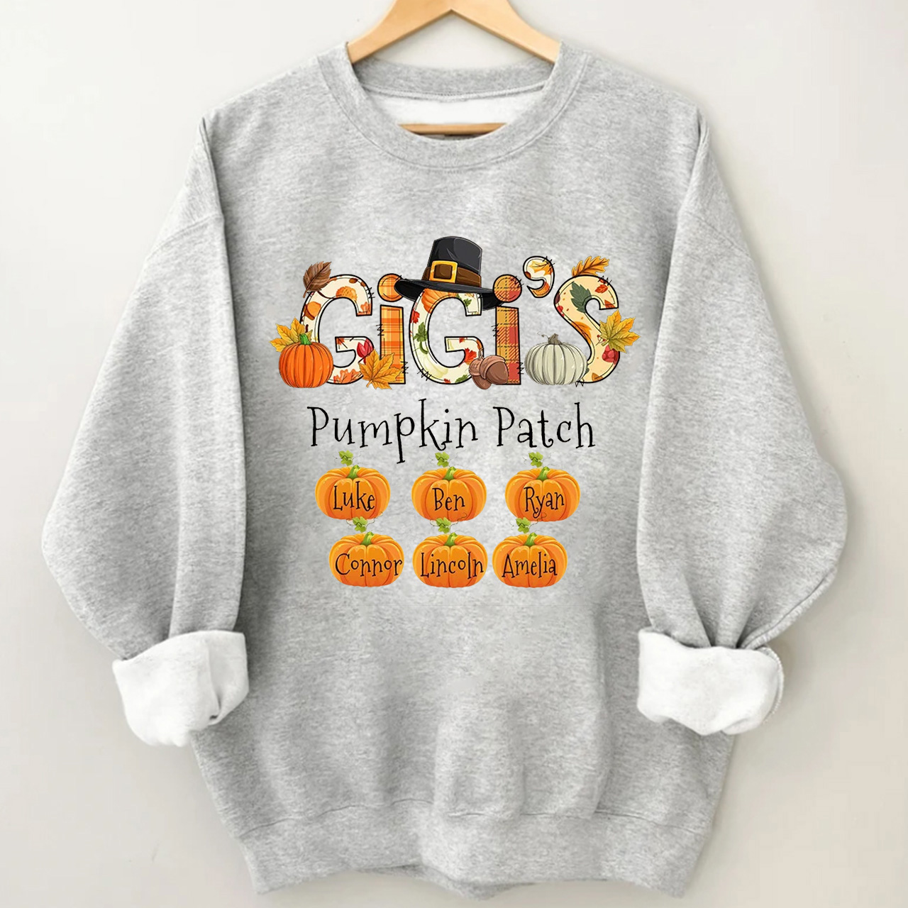 Custom Mimi Pumpkin Patch Fall Halloween Sweatshirt