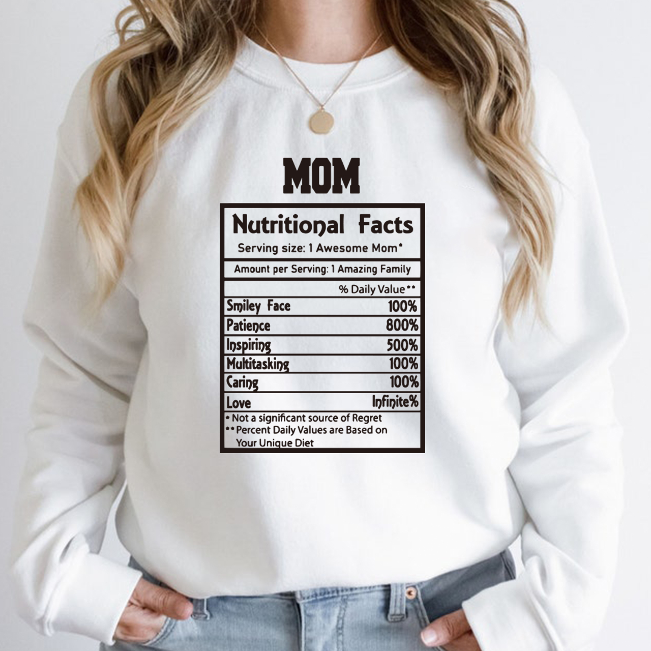 Mother Life Nutritional Facts Sweatshirt 