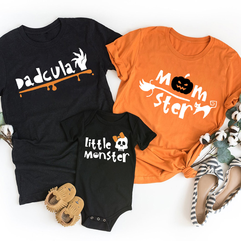 Halloween Skeleton Cat Family Matching Shirts