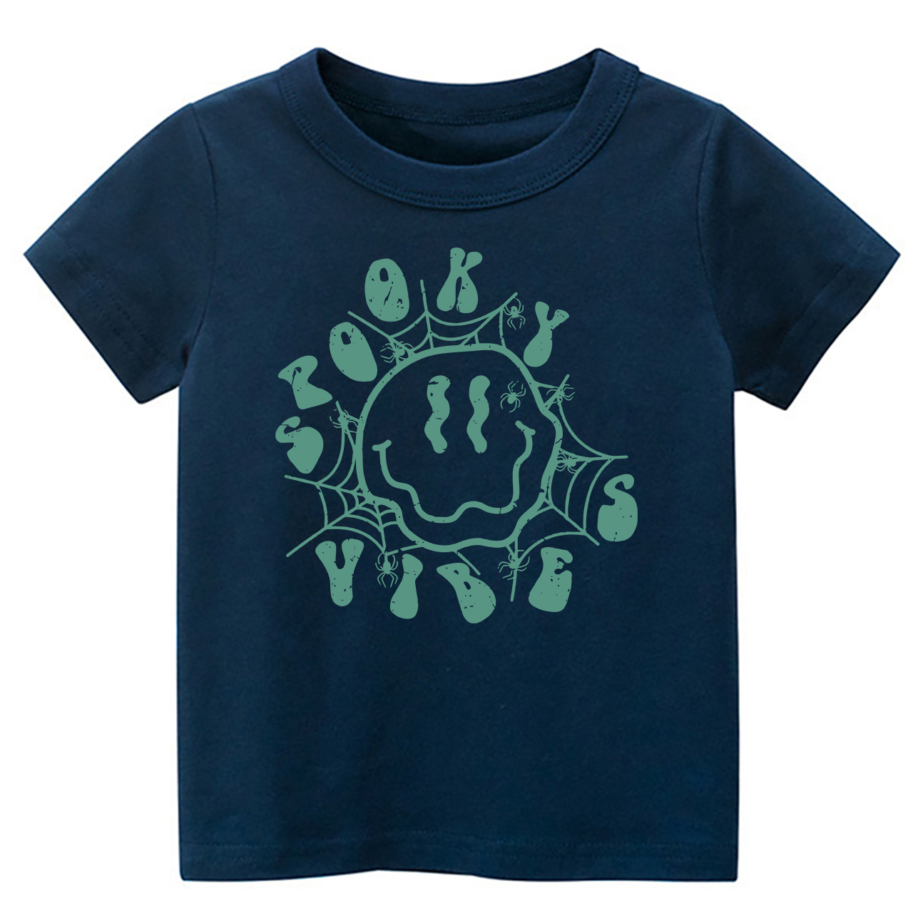 Spooky Spider Web Vibes Cute Fall Toddler Tees