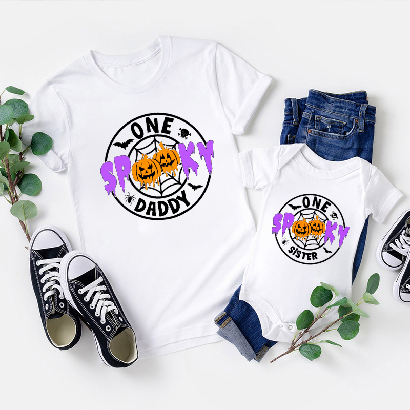 Personalized One Spooky Halloween Family Matching Shirts
