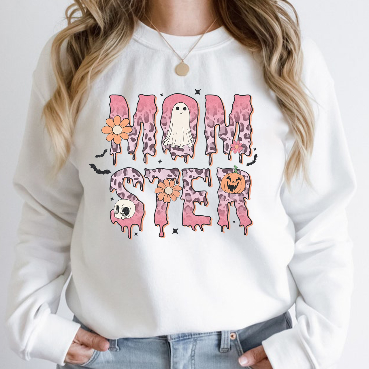 Momster Fall Sweatshirt For Halloween