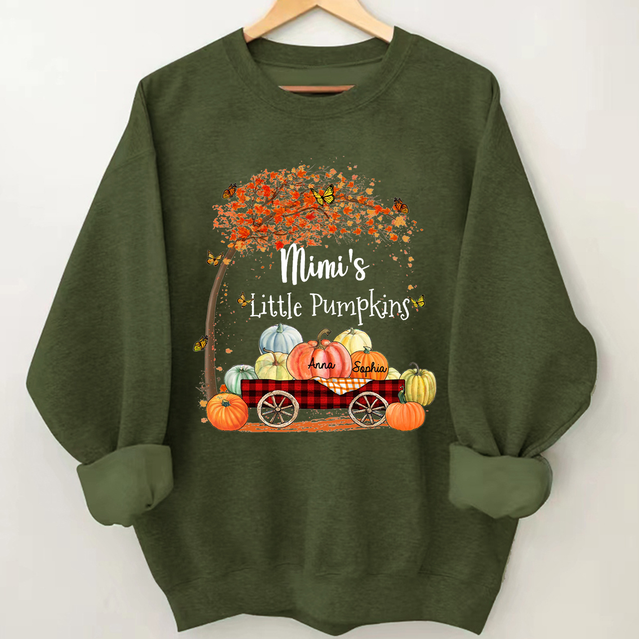 Custom Nickname Little Pumpkin Fall Halloween Sweatshirt