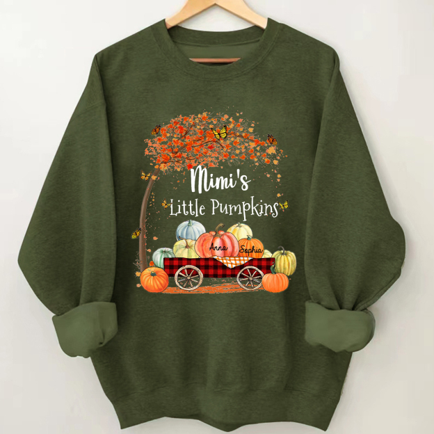 Custom Nickname Little Pumpkin Fall Halloween Sweatshirt