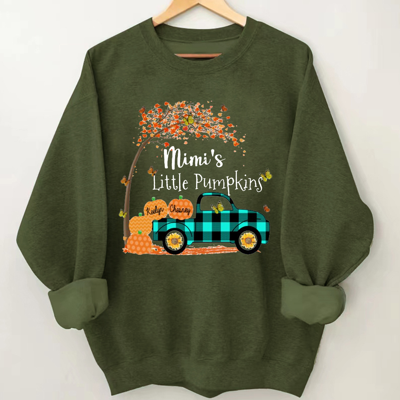 Personalized Pumpkin Truck Halloween Sweatshirt
