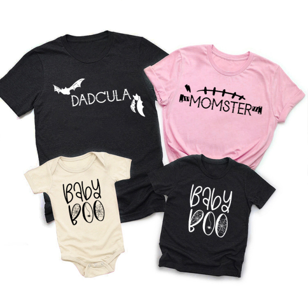 Halloween Family Dadcula Momster Baby Boo Shirts