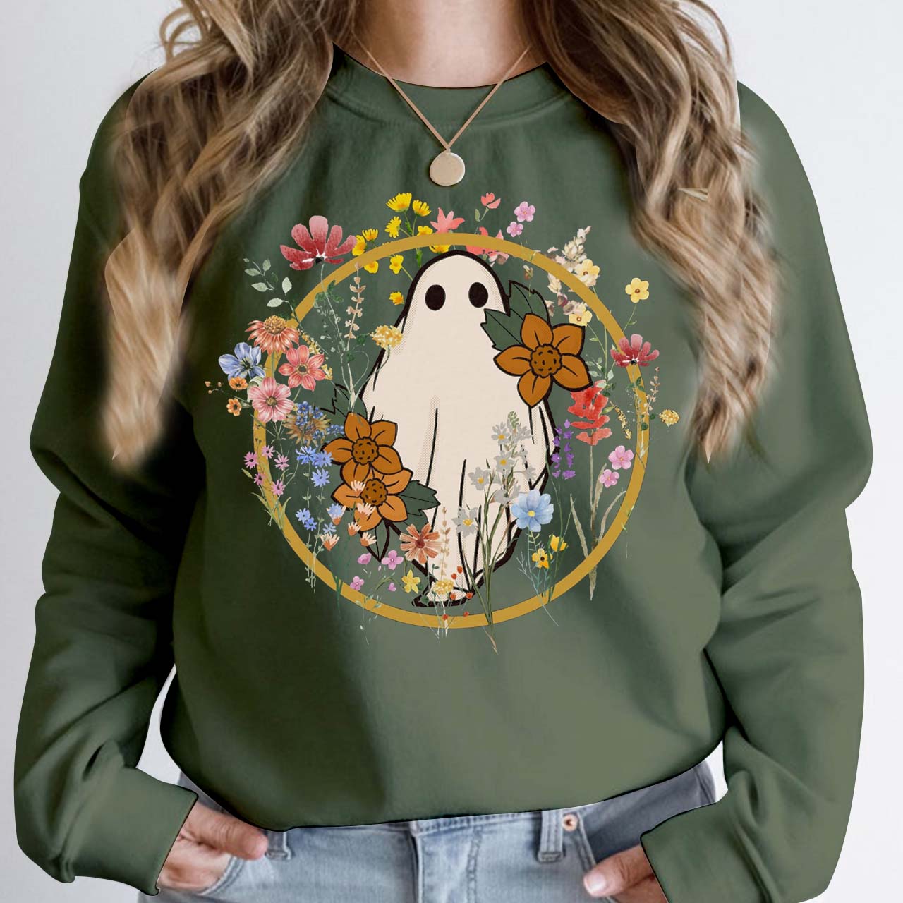 Wildflower Halloween Mama Sweatshirt For Mama