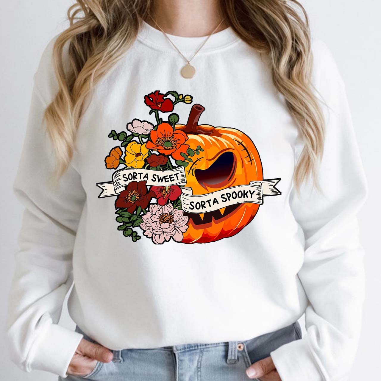 Halloween Sweet Sorta Spooky Sweatshirt For Mama