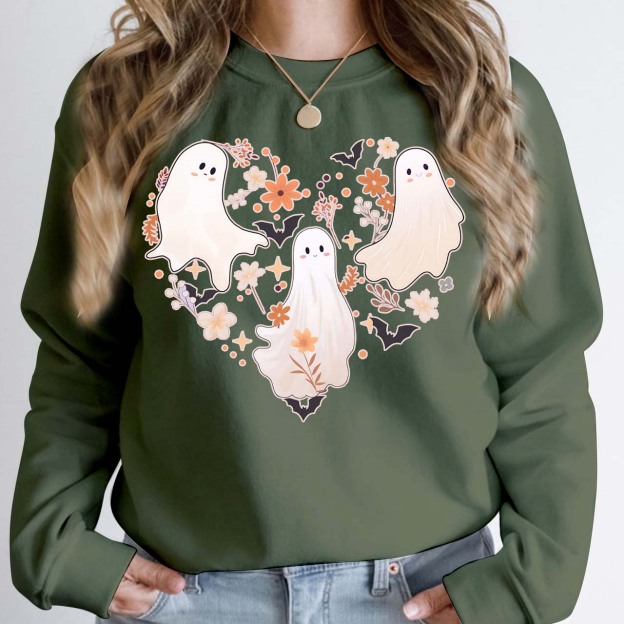 Cute Halloween Ghosts Sweatshirt For Mama