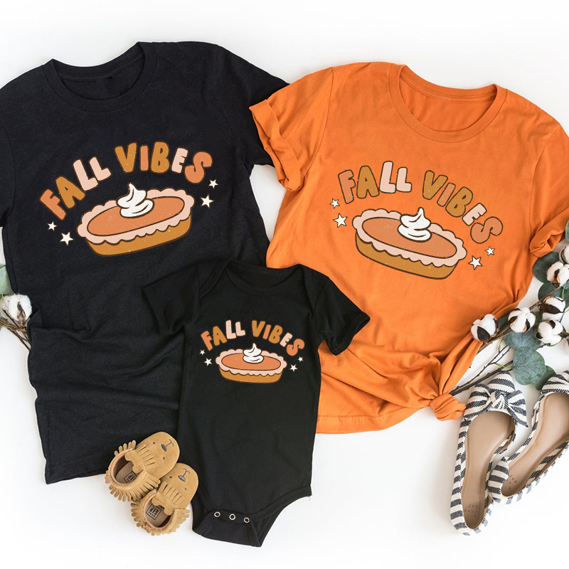 Fall Vibes Pumpkin Pie Matching Shirts