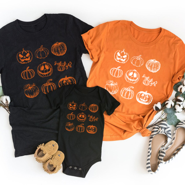 Spooky Season Hello Pumpkin Matching Shirts
