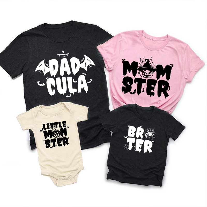 Cute Halloween Family Pumpkin Matching Shirts