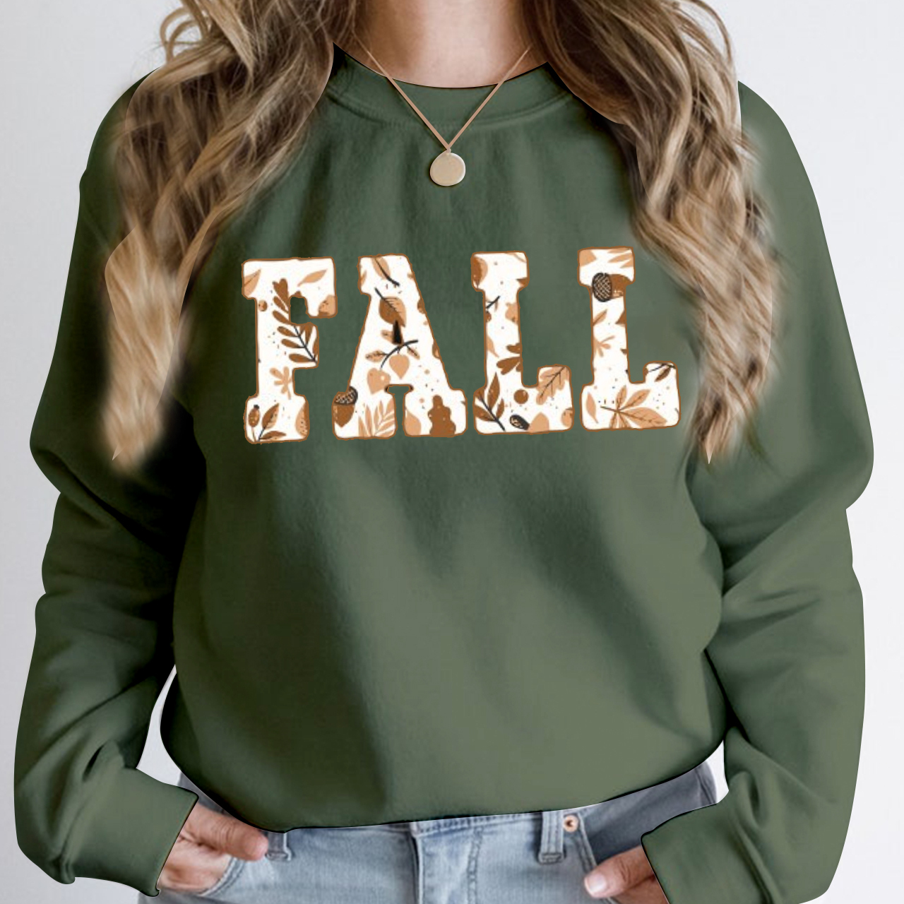 Halloween Fall Leaves Sweatshirt For Mama