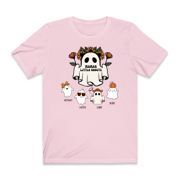 Personalized Cute Ghost Halloween Shirts For Mama