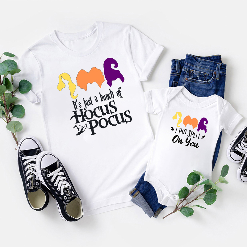 It's Just A Bunch Of Hocus Pocus Personalized Halloween Matching Shirts
