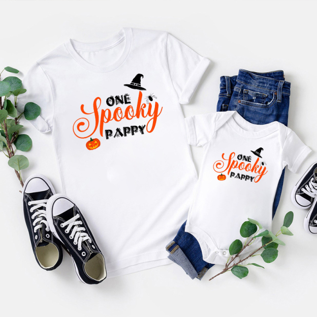 One Spooky Pappy Halloween Matching Shirts