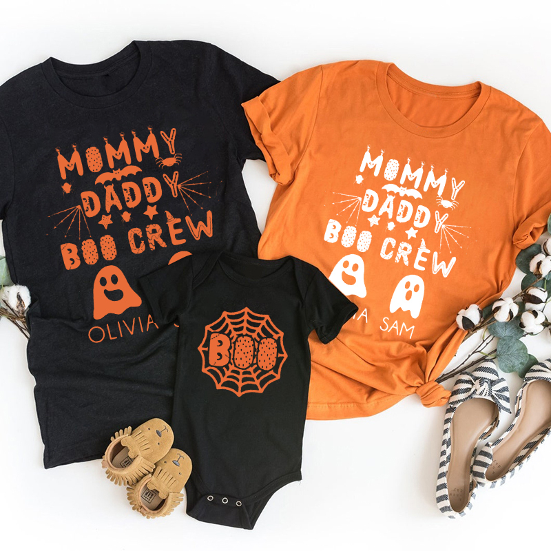 Spider Web Personalized Halloween Matching Shirts