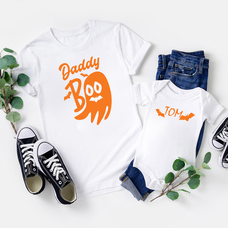 Boo Ghost Halloween Family Matching Shirts