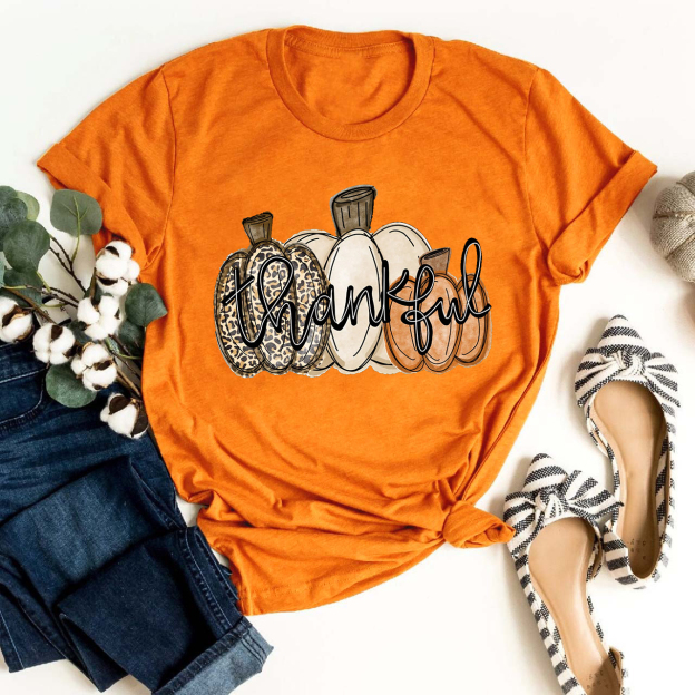 Leopard Pumpkin Fall Shirts For Her