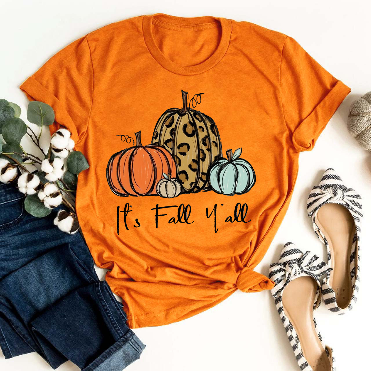 Its Fall Yall - Pumpkin Shirt For Her