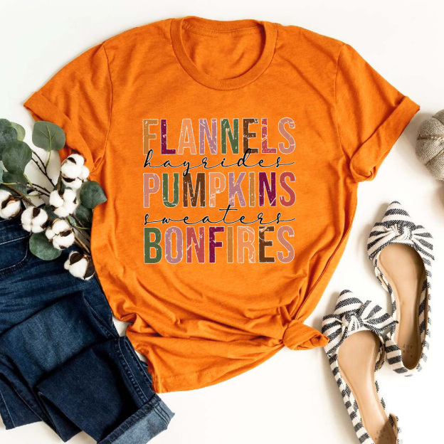 Flannels Pumpkins Bonfires Shirtll Shirts