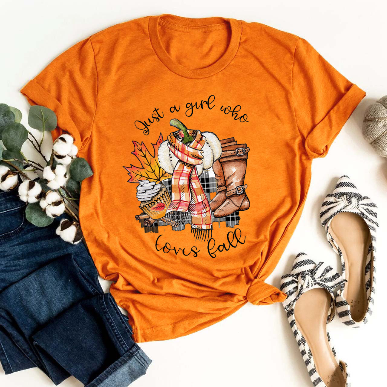 Just A Girl Who Loves Fall Shirts For Her