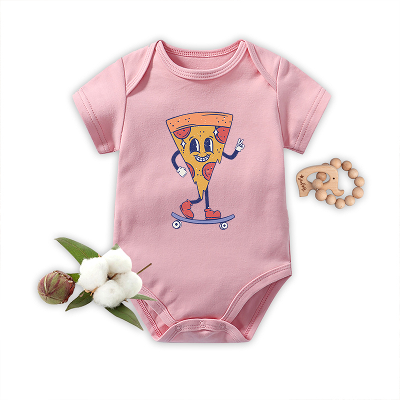 Skating Pizza Bodysuit For Baby