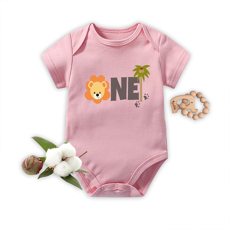 One Year Birthday Zoo Theme Bodysuit For Baby
