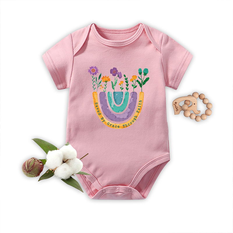 Saved By Grace Through Faith Bodysuit For Baby