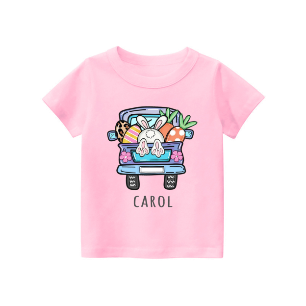 Personalized Easter truck With Kids Name T-Shirt