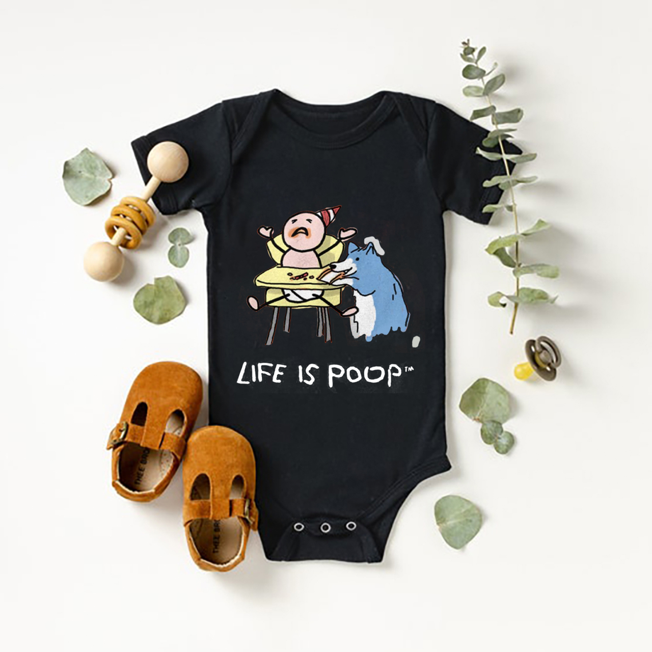 Life Is Poop Bodysuit For Baby